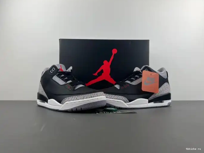 Reps TB Black Air 3 Cement DN3707-010 Jordan 0608